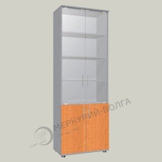 Шкаф для документов с 2-мя стеклянными дверцами ШС-2 740х400х2100мм