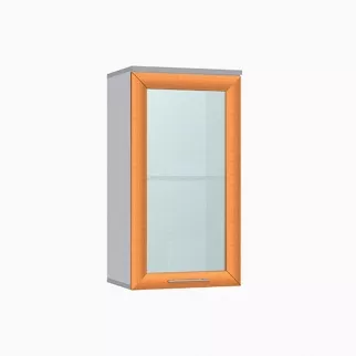 Шкаф навесной с 1-ой стекл. дверцей в рам. профиле ШПР-2 400х300х750мм