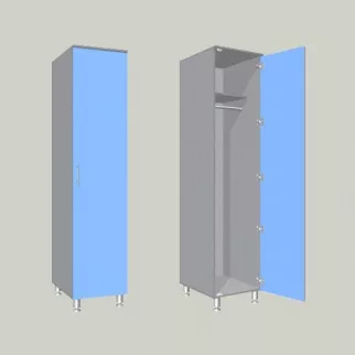 Шкаф для одежды 1-дверный ШГМ-1 450х600х2000мм